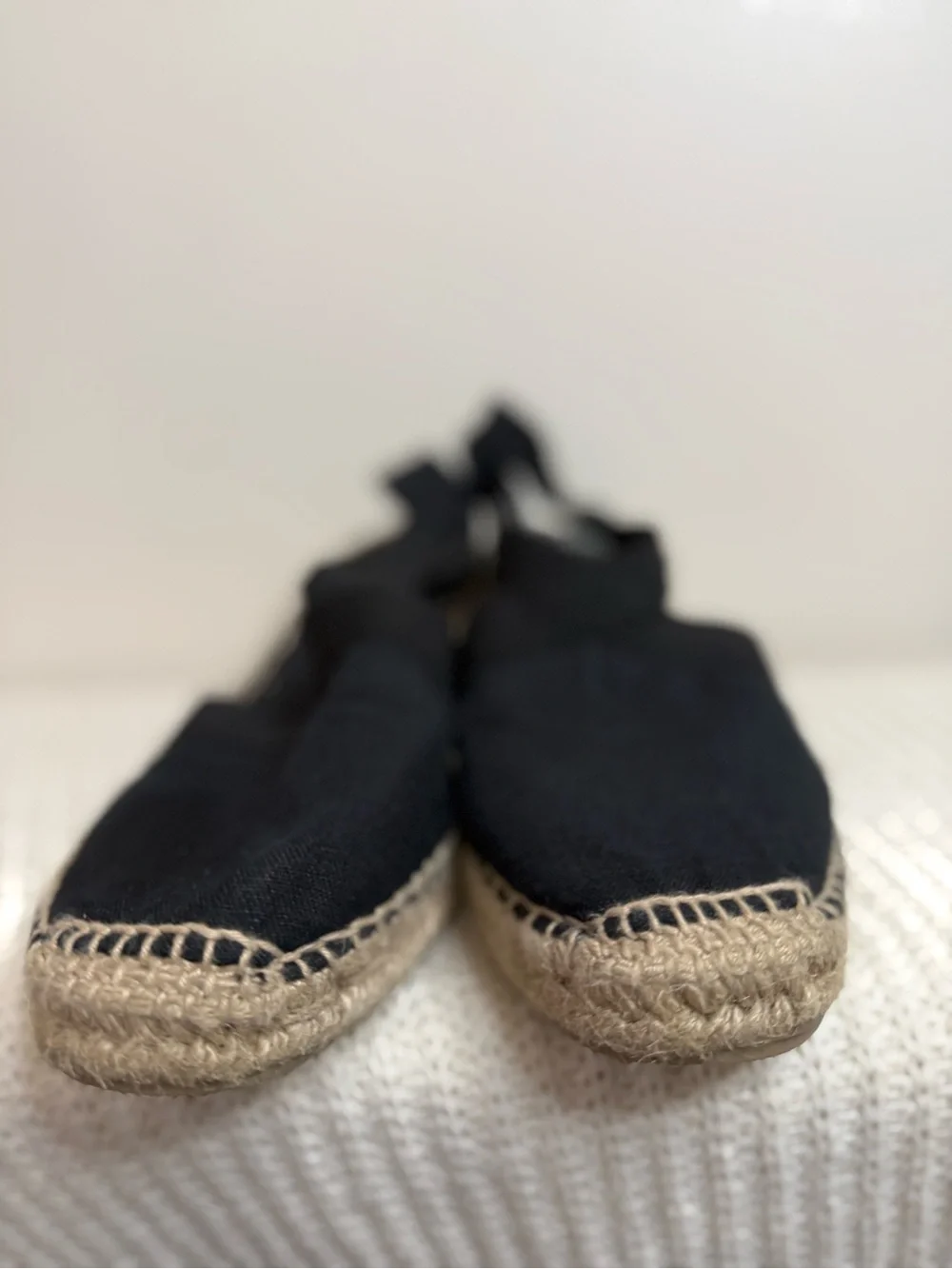 Toni Pons Black Espadrille Slingback Wedges in size 10 (41)